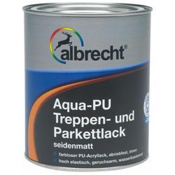 Aqua PU-Treppen- und Parkettlack 2,5 l farblos seidenmatt Treppenlack - Albrecht