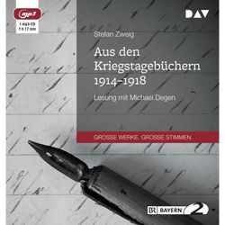 Aus den Kriegstagebüchern 1914-1918,1 Audio-CD, 1 MP3 - Stefan Zweig (Hörbuch)