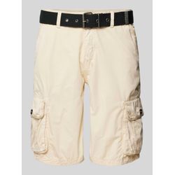 Regular Fit Cargoshorts mit Stoffgürtel Modell 'DURRAS'