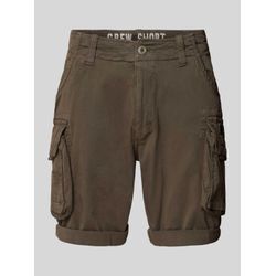 Regular Fit Cargoshorts mit Label-Stitching Modell 'CREW SHORT'