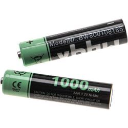 Akkus aaa, 2 Stück kompatibel mit Siemens Gigaset AS300A, C430, C430A, C430A Go - Akkuzellen, 1000 mAh, 1,2 v, NiMH - Vhbw