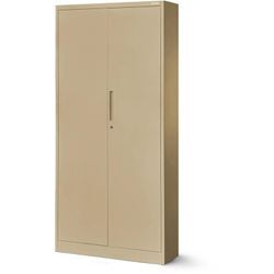 Aktenschrank C001H Büroschrank Metallschrank Aufbewahrungsschrank 4 verstellbare Fachböden Pulverbeschichtet Abschließbar 195 cm x 90 cm x 40 cm