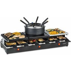 Klarstein - Fonduelette xl 3-in-1 Raclettegrill & Fondue Naturstein 1650W 12 Personen