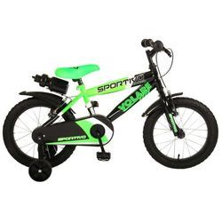 Volare Sportivo Kinderfahrrad - Jungen - 16 Zoll - Neongrün Schwarz - 95% zusammengebaut