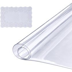 Mophorn - vevor Tischfolie Tischschutz Transparent 1,5 mm Dicke, Tischschutz-Folie pvc 613 x 922 mm Rechteckige Tischdecke Tischfolie Abwaschbar