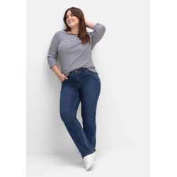 Bootcut-Jeans in Curvy-Schnitt SUSANNE, dark blue Denim, Gr.40