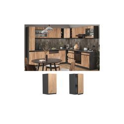 Vicco Hängeschrank Küchenschrank Küchenmöbel R-Line J-Shape Anthrazit Eiche 30 cm modern