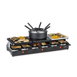 Fonduelette XL 3-in-1 Raclettegrill Fondue Naturstein 1650W 12 Pers