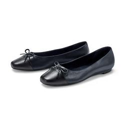 Leder-Ballerinas - Dunkelblau - Gr.: 37