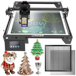 Ray5 20 w Lasergravierer,Mit Wabenplatte,mit Gravurbereich 375 x 375 mm, 32-Bit-Motherboard,Hunderte von Farben auf Metallstahl mit