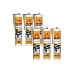 Sika - 6er-Set Silikondichtmasse seal-185 Schreinerei - Steinbeige - 300ml - Beige