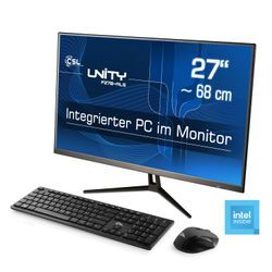 CSL All-in-One PC "Unity F27-ALS N200 Windows 11", schwarz, Microsoft Windows 11 Pro (64 Bit), 32 GB RAM 2000 GB SSD, Computer