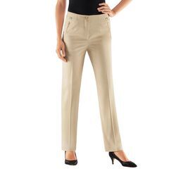 Bügelfaltenhose COME ON Gr. 38, Normalgrößen, beige (sand), Damen, 65% Polyester, 32% Viskose, 3% Elasthan, meliert, unifarben, Hosen