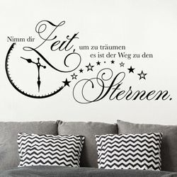 Wandtattoo Sprüche Nimm dir Zeit Farbe: kupfer Größe HxB: 40cm x 80cm