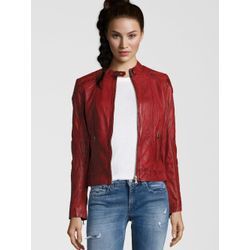 7 eleven Lederjacke Damen, rot