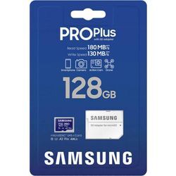 Samsung - pro Plus 128 gb microSDXC-Speicherkarte (180 MB/s, Class U3, V30, A2) (MB-MD128SA/EU)