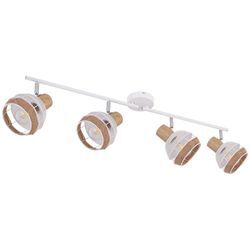 Etc-shop - Decken Leuchte Fernbedienung Spot Leiste verstellbar Holz-Optik Käfig Lampe dimmbar im Set inkl. rgb led Leuchtmittel