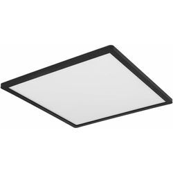 Badezimmer Lampe led Deckenleuchte Deckenlampe IP44 led Panel, dimmbar 3 Stufen über Wandschalter, Backlight, schwarz, 24W 2300Lm warmweiß, LxH