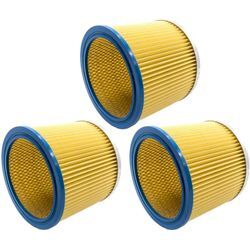 3x Trade-Shop Rund-Filter Lamellenfilter Patrone für Aqua Vac Gusty 30/50, Hobby 1000 11 22 24 33 36 44 Industrial 30 35 50 Ineal 3100 4100