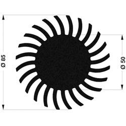 10103906 sk 572 20 me LED-Kühlkörper 2.47 k/w (ø x h) 85 mm x 20 mm - Fischer Elektronik