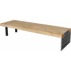 HHG - Lowboard 577, TV-Rack Fernsehtisch TV-Tisch, Industrial Massiv-Holz MVG-zertifiziert 40x200x60cm, natur