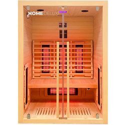 Home Deluxe - Infrarotkabine sonora m - 135 x 105 cm für 2 Personen Größe m Infrarotkabine Wärmekabine Infrarotsauna Sauna