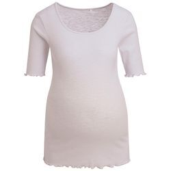 Damen Umstands-T-Shirt in Rippstruktur