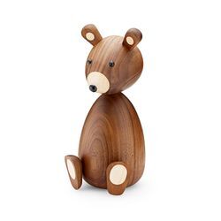 Lucie Kaas - Papa Bär Holzfigur, H 23,5 cm / Walnuss