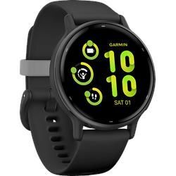 GARMIN VIVOACTIVE® 5 MUSIC Smartwatch faserverstärktes Polymer Silikon, 20mm, Schwarz/Schiefergrau