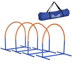 PawHut Hund Agility Set mit Tragetasche bunt 88L x 64B x 95H cm