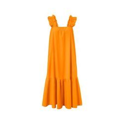 Popeline-Kleid - Orange - Gr.: 36