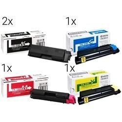 Kyocera Original TK-590 Toner Spar-Set (2x Schwarz & 1x Gelb, Cyan, Magenta)