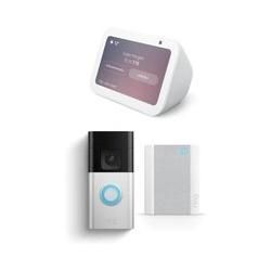 Ring Battery Video Doorbell Plus + Chime Gen 2 + Amazon Echo Show 5 (3. Gen)