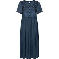 Viskose-Kleid, blau, 44