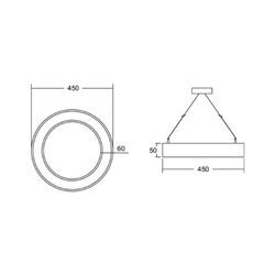 BRUMBERG Biro Circle Ring5 direkt 45 cm, CA, CCT, schwarz