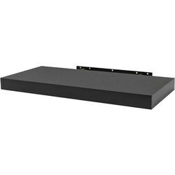 Wandboard Wandregal cd dvd Regal Bücherregal Holz Board schwarz 40x22.9x3.8cm - Woltu