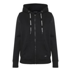 Chiemsee Sweatjacke Damen Baumwolle bedruckt, schwarz