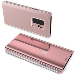 Markenlos - cofi1453® Smart View Spiegel Mirror Smart Cover Schale Etui kompatibel mit Huawei P30 Schutzhülle Tasche Case Schutz Clear Rosa
