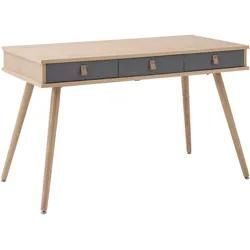 Schreibtisch Lena Grau/Natur Echtholz/MDF ca. 120x60 cm