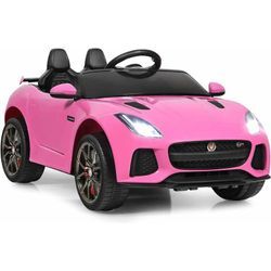 Goplus - Elektrofahrzeug Jaguar F-type svr, mit Musik, Elektrisches Kinderauto mit Vor- und Rückwaertsschalter, 12V Akku/Elektrisches Auto,