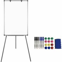 Naizy - Flipchart Magnetisch Whiteboard Flipcharts Multifunktional White Board mit Ständer Höhenverstellbar Whiteboards mit Haken & Radierer &