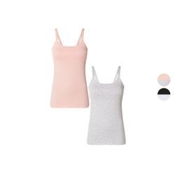 esmara® Damen Still-Tops, 2 Stück, mit hohem Bio-Baumwollanteil