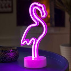 LED-Dekorationsleuchte Flamingo, batteriebetrieben