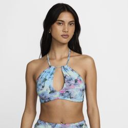 Nike Swim geschnürtes Bikini-Oberteil für Damen - Blau