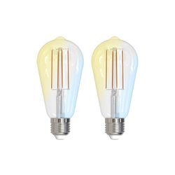 LUUMR Smart LED E27 ST64 7W ZigBee Philips Hue klar 2er-Set