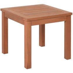 Beistelltisch TUCSON aus Eukalyptus Holz - 44 x 44 cm - Gartentisch aus FSC Massivholz geölt - Balkontisch Holztisch Loungetisch aus Holz rechteckig