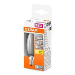 OSRAM Classic B LED-Lampe E14 1,5W 2.700K matt