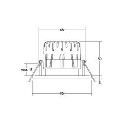 BRUMBERG BB20 IP65 Einbau nicht dimmbar nickel