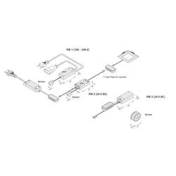 Bewegungsmelder PIR zum Einbau mit Stecker 230 V