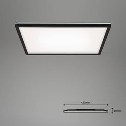 LED-Deckenlampe Slim smart schwarz dim CCT 42x42cm